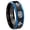 Black And Blue Step Edge, variant on Masonic 32 Design Concave Black Tungsten Men Ring 10MM