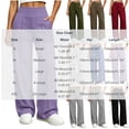 thumbnail image 3 of Neewe Womens Plain Wide Leg Cargo Pants Elastic Waist Loose Hiking Joggers with Pockets Daily Outfits, 3 of 7