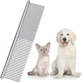 thumbnail image 1 of Pet Comb Stainless Steel Pet Grooming Comb Round Tooth Dog Cat Grooming Tangle (19 x 3.5cm), 1 of 6