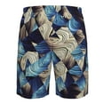 thumbnail image 6 of Disketp Men'S Swim Trunks Hawaiian Breathable Surf Beach Swimsuits Mesh Lining Beach Shorts With Pockets-Abstract Blue Squares, 6 of 9