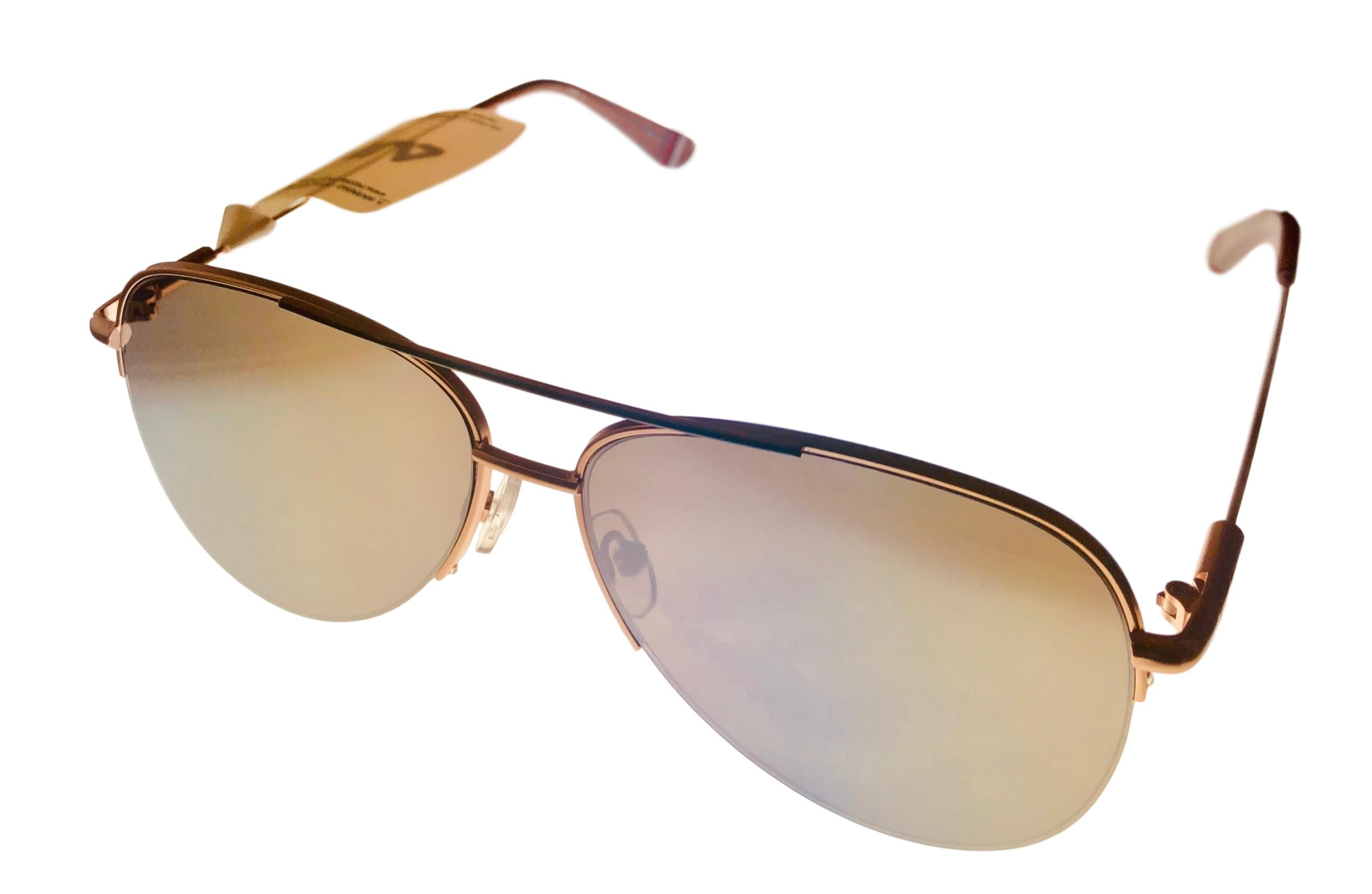 FILA Fila Mens Rimless Metal Matt Gold Aviator Sunglass, Flash Lens