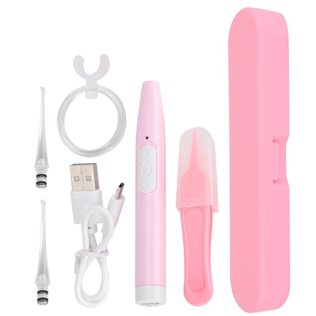 Juego de púas para los oídos, recargable por USB, con luz LED, herramienta para eliminar la cera de los oídos