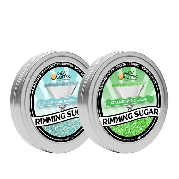 Brew Glitter - Cool Dad Rimming Sugar Combo Pack (4oz, 1x Bar Tin) Cocktail Garnish for Mixed Drinks & Refreshments