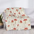 thumbnail image 3 of Zufioo Flat Mushrooms Print Horizontal Flannel Blanket, Anti-wrinkle, Anti-shrinkage, Anti-allergic Plush Blanket, Household Items Suitable for Bedroom-60"x50", 3 of 6