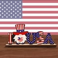 thumbnail image 2 of MOQIN Patriotic Decorations, Farmhouse Memorial Day America Wooden Blocks Table topper Sign 4th of July Independence Day for Home Party Supplies Decor, 2 of 3