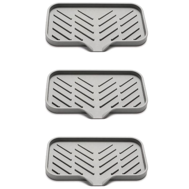 3X Bandeja Silicona para Jabón Cocina, Bandeja para , Rejilla para Esponja Drenaje