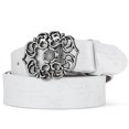 thumbnail image 4 of Women Belt with Flower Shape Buckle Vintage Design Comfortable for Daily Wear White 110cm, 4 of 4