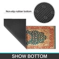 thumbnail image 7 of 2 Piece Bohemian Orange Floral Carpet Rug Kitchen Rug Set, Decor Kitchen Rugs, Absorbent Non-Slip Washable Floor Mats, Home Indoor Runner Rugs 17"x47"+17"x30", 7 of 7