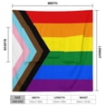 thumbnail image 3 of Flag of Progressive Pride Bathrobe Plush Bathrobe Cozy Unisex Winter Bathrobe Warm Water Absorbent, 3 of 9
