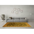 thumbnail image 3 of Ahgly Company Machine Washable Indoor Rectangle Oriental Yellow Industrial Area Rugs, 8' x 12', 3 of 4