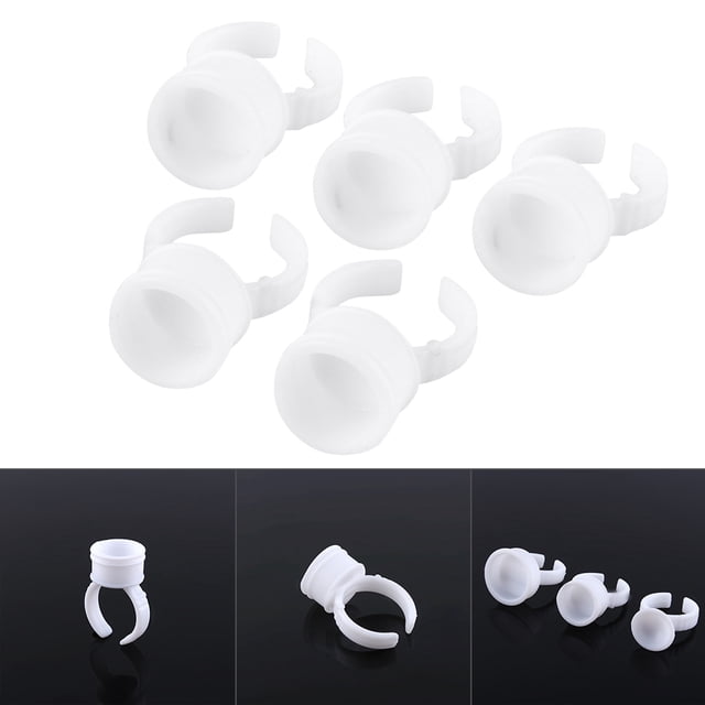 Disposable Nail Glue Holder, Widely Used Glue Ring Pallet Convenient To Use Sufficient Quantity For Household For Barber For Women For Eyelash Extension
