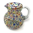 thumbnail image 2 of Mexican Hand Blown Glass Pitcher â€“ Confetti Rock Design (84 oz), 2 of 4