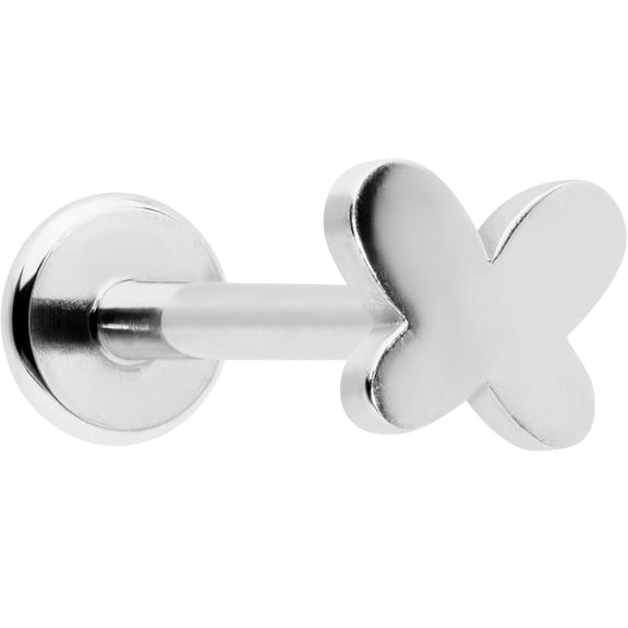 Body Candy 16G Stainless Steel Butterfly Internal Thread Labret Top Ear Cartilage Tragus Piercing Jewelry 5/16