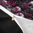 thumbnail image 4 of Homewish Spooky Skull Twin Duvet Cover,Skeleton Halloween Twin Bedding,Pink Rose Comforter Cover,Black Reversible,2pcs,1 Duvet Cover and 1 Pillowcase, 4 of 6