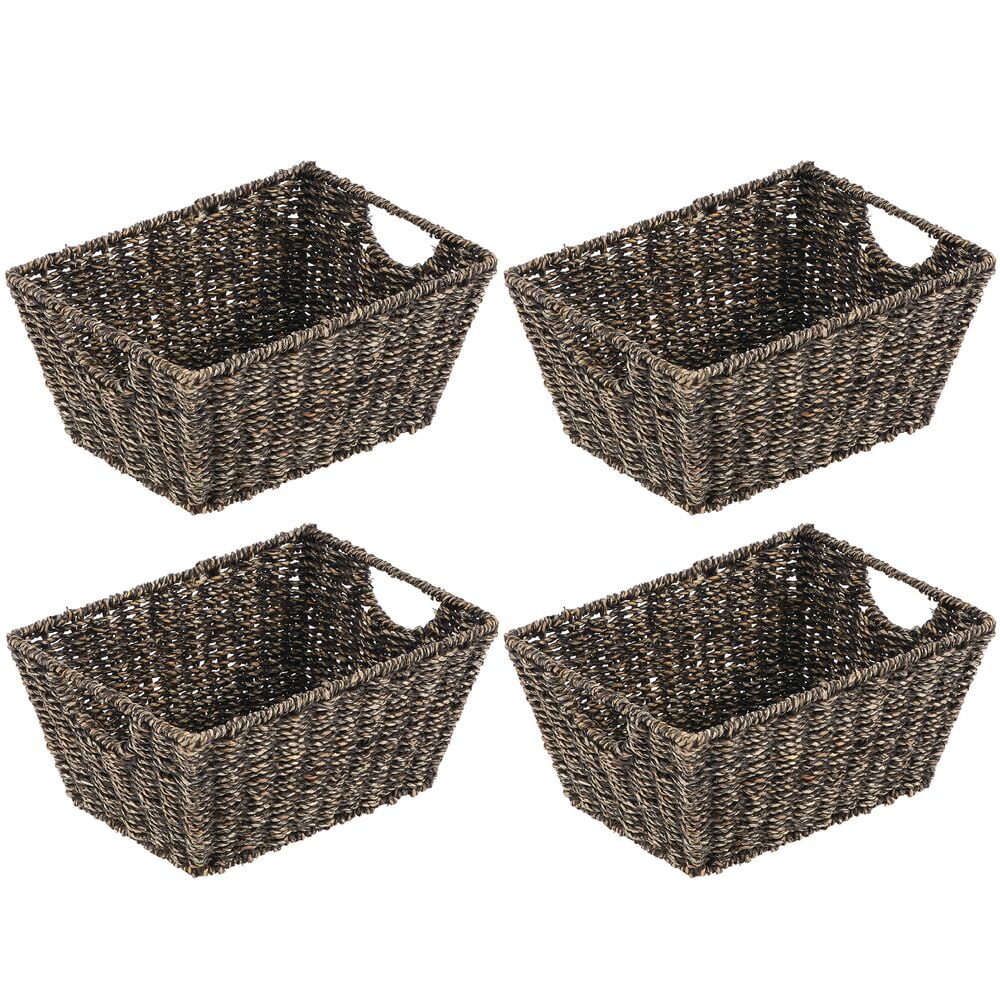 mDesign Woven Nesting Home Storage Basket Bins, 4 Pack