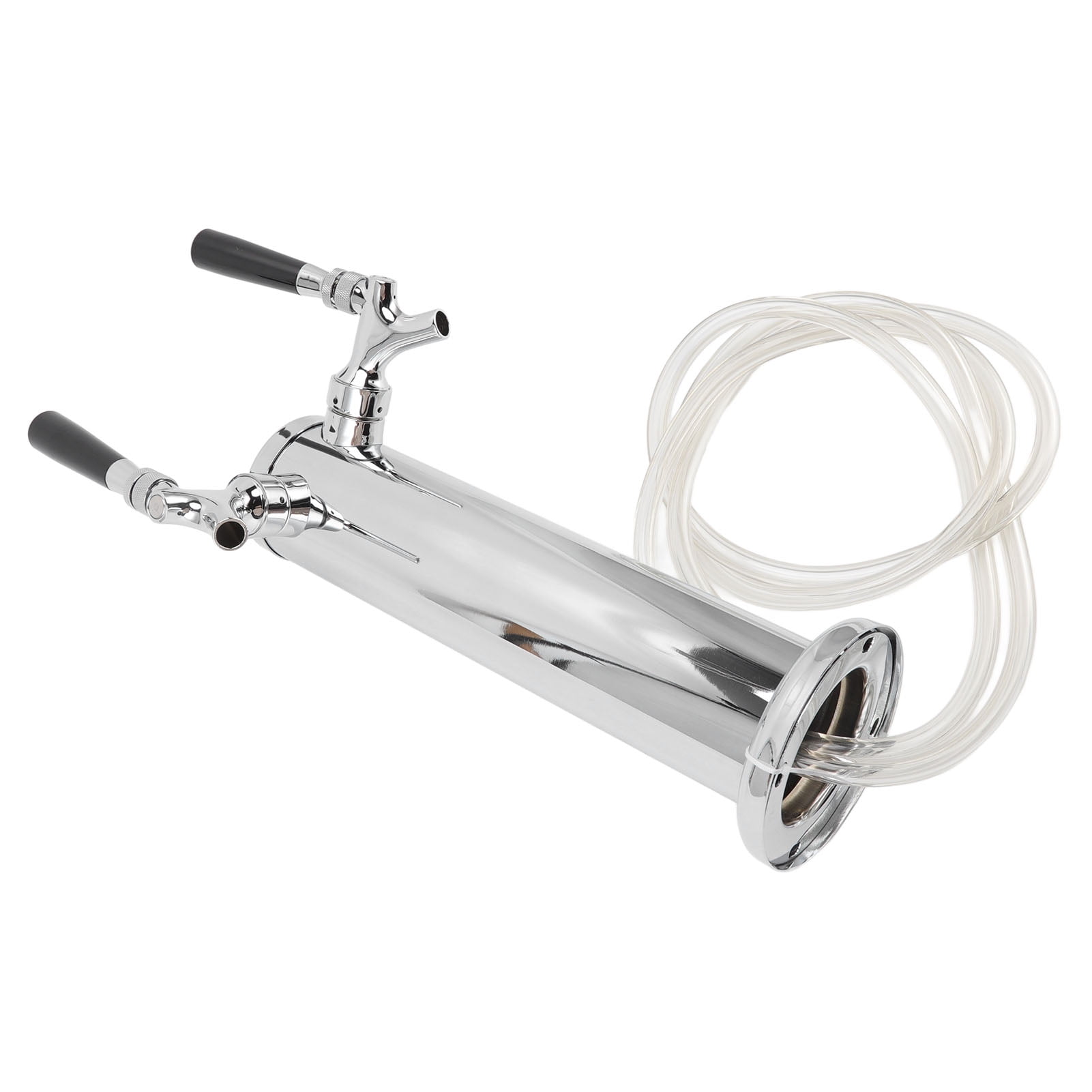 Draft Beer Kegerator Tower Stainless Steel Double Beer Tap Faucet for Home Bar Beer Brewing Kegs