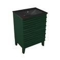 thumbnail image 3 of Cascade 24" Freestanding Bathroom Vanity in Green Oak with Black 3-Hole Widespread Sink Top, 3 of 7