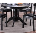 thumbnail image 4 of Al Fresco 5 Piece Dining Table Set, Round Dining Table and 4 Kitchen Chairs with Cushion Fabric, Black, 4 of 6