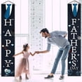 thumbnail image 2 of Fathers Day Decorations Front Door Banner, Happy Father''s Day Banner Front Porch Sign, Black Hanging Door Banner for Fathers Day, Father''s Day Decorations Party Supplies, 2 of 3