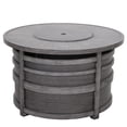 thumbnail image 3 of 40 Inch Gas Fire Pit Table, 50,000 BTU Propane Round Fire Pit for Outside with Removable Aluminum Lid and Glass Beads, 2-in-1 Fire Pit Table Gatherings Parties on Patio Deck Garden Backyard, Black, 3 of 5