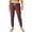 Wine Red, variant on WLJ Women Colorblock Drawstring Elastic Waistband Pants With Side Pocket