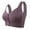 Purple, variant on Front Closure Wireless Bras for Elderly Women No Underwire Padded Bralette with Snap Closing Breathable Push Up Senior Bra