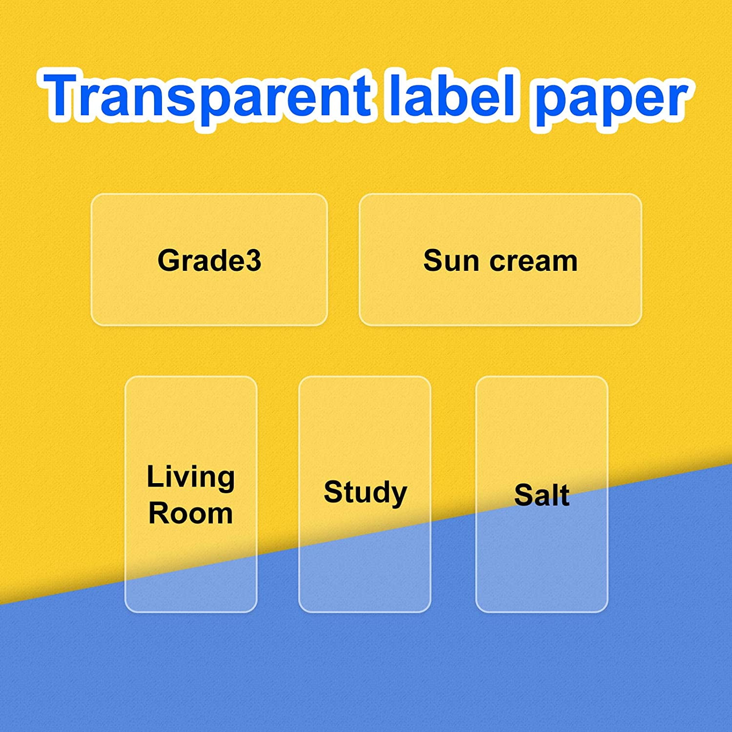 20 Sheets 16.5x11.8 Inch Transparent Self Adhesive Sticker Waterproof Clear PET Film Label Sticker for Laser Printer Office Home Supplies