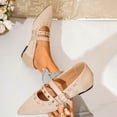 thumbnail image 2 of DeHolifer Suede Mary Jane Flats Women Ballerina Shoes Square Toe Flats Comfortable Leopard Ballet Flat Shoes, 2 of 8