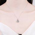 thumbnail image 3 of Collar con Dije de Zirconia para Mujer, Collar de Diamante moissani con Gotas de Agua Dinámicas Estilo Coreano de 1 Quilate, Collar de Plata para Mujer, 3 of 5