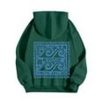 thumbnail image 5 of Kaprioy Women Cute Flower Print Hoodie Comfy Preppy Hooded Sweatshirt for Teen Girls Long Sleeve Drawstring Oversized Pullover Tops Dark Green, XXL, 5 of 7