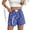 Navy Blue, variant on Women's Shorts Casual Striped Straight Leg Blue XS (2)