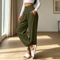 thumbnail image 5 of Khunlpohl Womens Casual Sports Pants Elastic High Waist Yoga Workout Joggers Pant Plain Loose Trousers with Pockets, 5 of 8