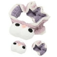 thumbnail image 3 of Unique Bargains 1 Pc Fashion Cute Plush Washing Face Big Eyes Headwrap for Women 8.27"x3.15" Purple, 3 of 3