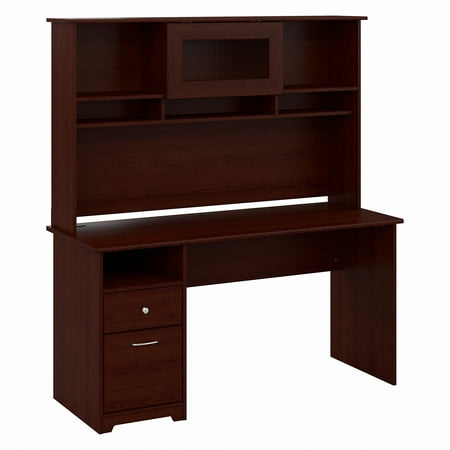 UPC: 0042976076382 | Bush Furniture Cabot 60  Computer Desk and Hutch  Harvest Cherry