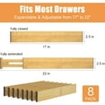 thumbnail image 3 of 8 Pack Drawer Dividers 2.5" High, 17-22" Adjustable Dresser Drawer Organizers for Clothes, Expandable Dresser Separators in Bedroom/Bathroom/Kitch, 3 of 7
