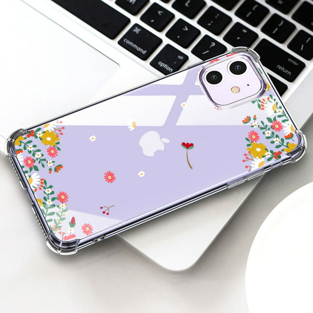 Iphone 12 Mini Case Clear Floral Pattern Soft Flexible Tpu Shockproof Cover Women Girls Flower Pattern Phone Case Walmart Com Walmart Com