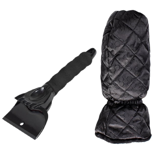 Pala de nieve con removedor de guantes, herramienta de limpieza, anticongelante, resistente para camión, SUV, coche, negro Zulema Pala de nieve