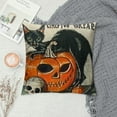 thumbnail image 2 of SHANXI Halloween Pillow Covers Witch’s Leg Black Cat Pumpkin Happy Halloween Pillows Decorative Throw Pillows Cases Outdoor Fall Pillows Halloween Decorations for Home Couch Decor 20x20in, 2 of 5