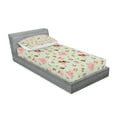 thumbnail image 2 of Ambesonne Retro Fitted Sheet & Pillow Sham Set, Royal Themed Tea Time, Twinxl, Multicolor, 2 of 2