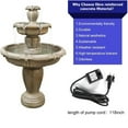 thumbnail image 5 of 48” H Outdoor Floor Water Fountain, 3-Tiers Concrete Water Fountain with Submersible Electric Pump - Garden Cascading Waterfall for Yard Patio Lawn Home Decor, 5 of 9