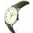 thumbnail image 2 of Casio Standard Analog Green Leather Strap White Dial Quartz MTP-VT03L-7B Men's Watch, 2 of 3
