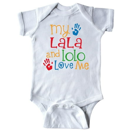 

Inktastic Lala Lolo Loves Me Grandchild Gift Baby Boy or Baby Girl Bodysuit