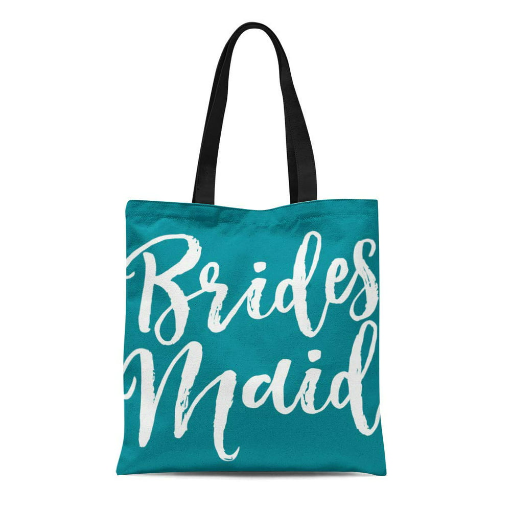 ASHLEIGH Canvas Tote Bag Bride Custom Color Wedding Party Bridesmaid ...