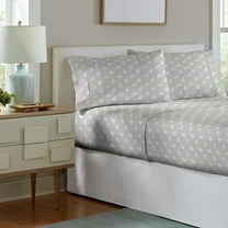 Pointehaven  Printed Cotton Flannel Hemstitch Deep Pocket Bed Sheet Set Bunnies Full Animal Print