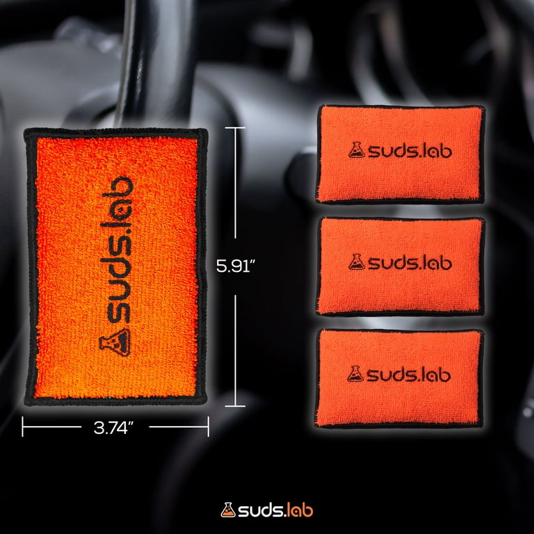 Suds Lab Microfiber Car Detailing Scrub Pads, 2-Pack photo 6