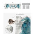 thumbnail image 5 of Tie Up Valance Curtain for Kitchen, Teal Blue Sea Turtle on Wood Board Rod Pocket Short Curtains Adjustable Tie-Up Shade Valances, Ocean Animal Window Treatment for Bathroom Living Room Bedroom, 5 of 7