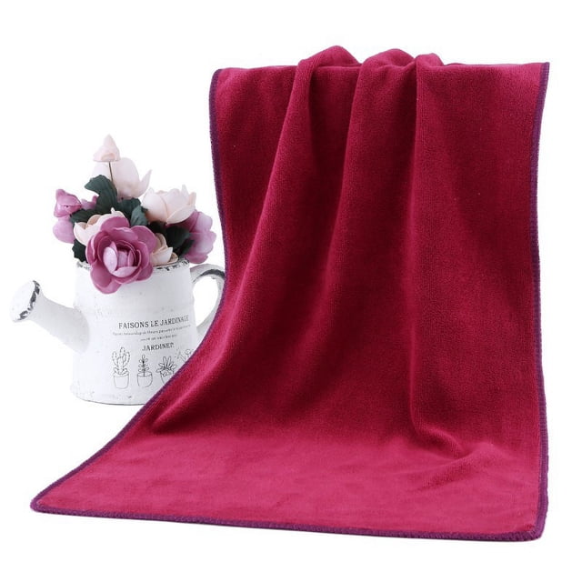 Nvzi 3 toallas de baño multiusos para uso en baños, fitness, deportes, toallas, se adaptan a diversas situaciones sin esfuerzo. 27,56 x 55,12 pulgadas (rojo vino)