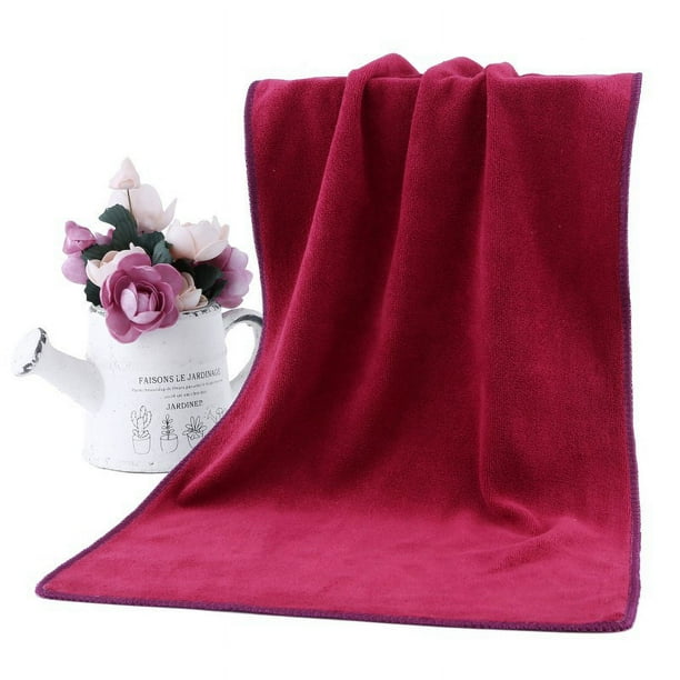 Zhuge 1 toalla de baño multiusos, ideal para baño, fitness, ducha, deportes, etc. Se adapta a diversas situaciones sin esfuerzo. 70 x 140 cm (rojo vino).