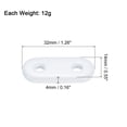 thumbnail image 2 of Curtain Weights (12g), Drapery Iron Weight for Bathroom Home Curtains Tablecloth Flags, White, 25Pack, 2 of 6