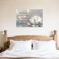 thumbnail image 2 of ZHONGYUTONG White Lotus Flower Wall Art Lotus Motivational Quotes Zen Decor for Bathroom Yoga Office Flower on Water Pictures Spa Canvas Prints Framed (20.00" x 30.00"), 2 of 5